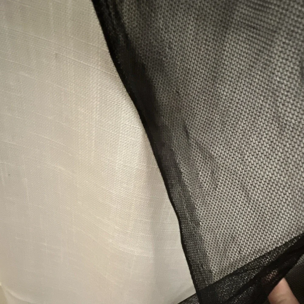 Black Floral Embroidered Mesh Fabric 54